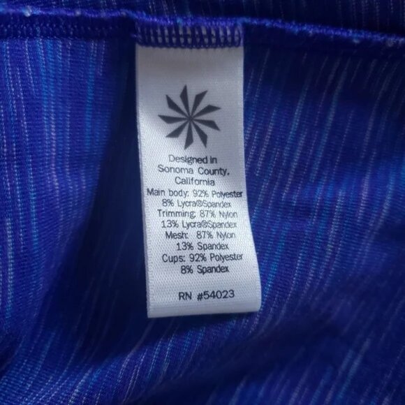 Athleta Blue Razorback Workout Tank Top. - Picture 4 of 5